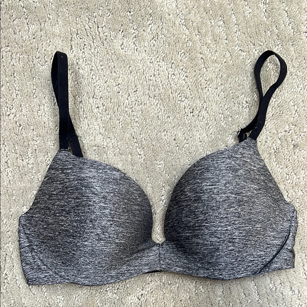 Gray VS Pink Push Up Bra